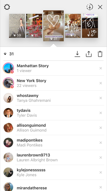 instagram story viewer list order